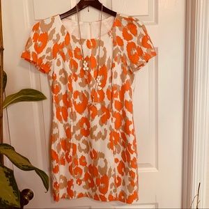 Trina Turk Coral abstract short dress